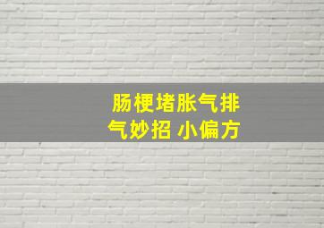 肠梗堵胀气排气妙招 小偏方